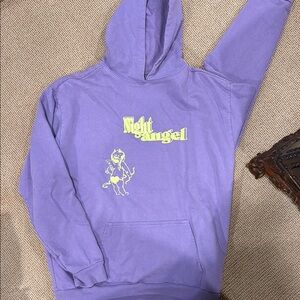 Boys Lie Purple Hoodie with Yellow Graphic